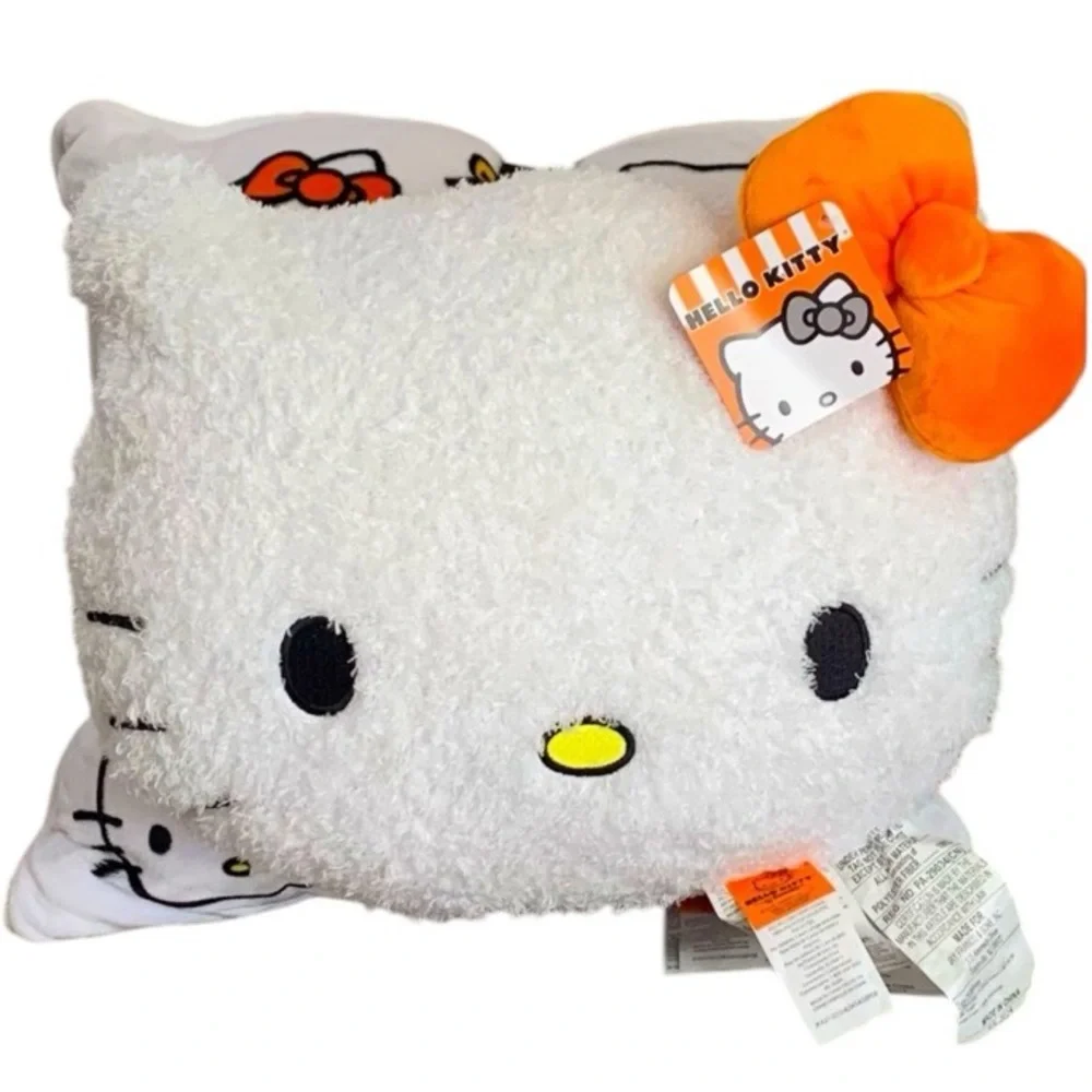 Hello Kitty Decorative Fall Pumpkin Leaves Throw Pillows 2 Piece Matching set